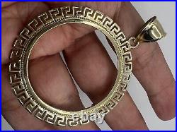 GOLd Bezel 50 pesos pendant 14k mexican centenario coin frame bisel SOLID oro