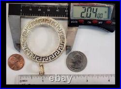 GOLd Bezel 50 pesos pendant 14k mexican centenario coin frame bisel cz SOLID oro