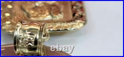 GOLd Lady Fortuna nugget good luck 10k pendant charm necklace solid 1.35