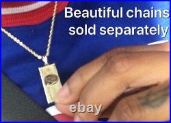 GOLd Money $ $100 Hundred Dollar Pendant bill SOLID 10K Luck Hip Hop gift 1.50