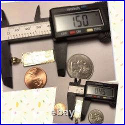 GOLd Money $ $100 Hundred Dollar Pendant bill SOLID 10K Luck Hip Hop gift 1.50