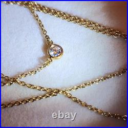 GORGEOUS AUTHENTIC TIFFANY 750 18k SOLID GOLD DIAMOND BY THE YARD NECKLACE $1125 GORGEOUS AUTHENTIC TIFFANY 750 18k SOLID GOLD DIAMOND BY THE YARD NECKLACE $1125