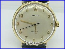Gents 1966 Rolex precision 9ct solid gold with coin edge case (TAKE A L@@K)