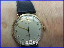 Gents 1966 Rolex precision 9ct solid gold with coin edge case (TAKE A L@@K)