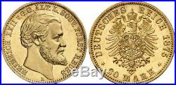 German 20 Marks Gold Coin (XF-BU) Years & Mints Vary