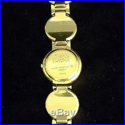 Gianni Versace Signature Gold Plated G 10 Coin Watch