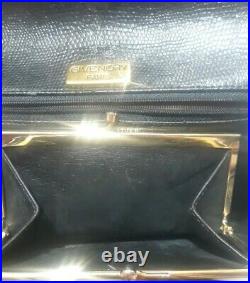 Givenchy Black Leather Gold Chain Bag w Built-in Kisslock Coin Pouch & Dust Bag