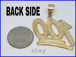 GoLD 100 pendant $ 10k Lucky luck bling necklace diamond cut hip hop 2 Big