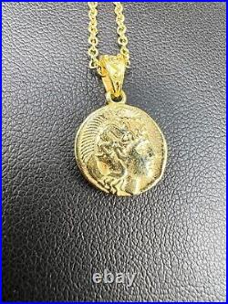 Goddess Athena and owl Solid gold ancient Greek reproduction coin