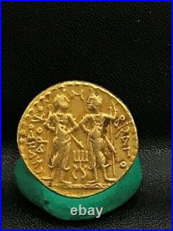Gold Coin Indo Greek Kushan Empire. Huvishka. Circa AD 152-192