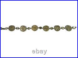 Gorgeous 14K Gold Italian Tagliamonte Coin Link Bracelet