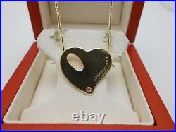 Gorgeous Heavy Designer ROBERTO COIN 18k Solid Yellow Gold Heart Ruby Necklace
