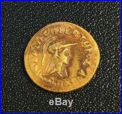 Greece Alexander Nike standing l, holding wreath Genuine Solid GOLD 22k coin