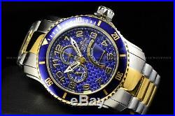 Invicta Men's 49mm Pro Diver Coin Edge Renegade Day Two Tone Blue Dial SS Watch