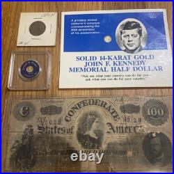 JFK SOLID 14-Karat Gold Memorial Half Dollar! YOU ALSO GET ALL IN PICS READ DISC JFK SOLID 14-Karat Gold Memorial Half Dollar! YOU ALSO GET ALL IN PICS READ DISC