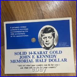 JFK SOLID 14-Karat Gold Memorial Half Dollar! YOU ALSO GET ALL IN PICS READ DISC JFK SOLID 14-Karat Gold Memorial Half Dollar! YOU ALSO GET ALL IN PICS READ DISC