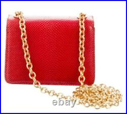 Judith Leiber Karung snakeSkin Shoulder Crossbody Bag Mini Red Coin Gold Vintage