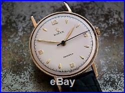 Just Beautiful 1954 Solid 9ct Gold Coin Edge Rolex Precision Gents Vintage Watch