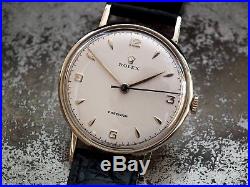 Just Beautiful 1954 Solid 9ct Gold Coin Edge Rolex Precision Gents Vintage Watch