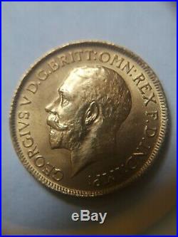 King George V 1913 Full Sovereign Coin 22ct Solid Gold 8 Grams