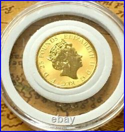 LION OF ENGLAND 1/4 OZ 999.9 FINE PURE 24K SOLID GOLD COIN More HOT ITEMS MG