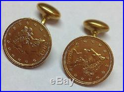 Liberty Coins 1898 & 1903 Solid Gold Cufflinks