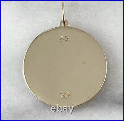 Libra Zodiac Horoscope Astrology Coin Charm Pendant in 14k Solid Gold $1800