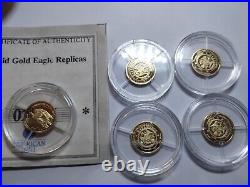 Lot Of Five Solid 14 K Gold Coins