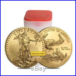 Lot of 10 1 oz Gold American Eagle $50 Coin BU (Random Year)