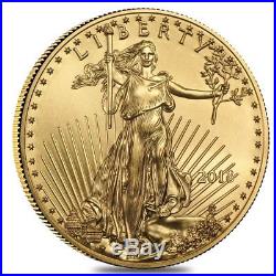 Lot of 10 2018 1/10 oz Gold American Eagle $5 Coin BU