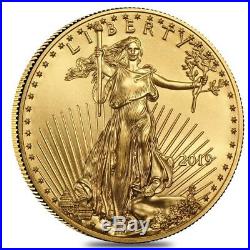 Lot of 10 2019 1/10 oz Gold American Eagle $5 Coin BU