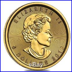Lot of 20 2018 1/10 oz Canadian Gold Maple Leaf $5 Coin. 9999 Fine BU (Sealed)