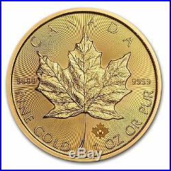 Lot of 2 Canadian 1 oz. Gold Maple Leaf. 9999 fine Random Year 1oz RCM $50 Coins