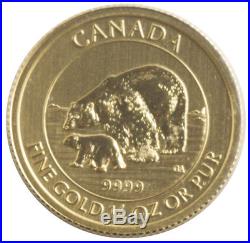 Lot of 4 2015 1/4oz Canadian Gold Polar Bear and Cub Coin