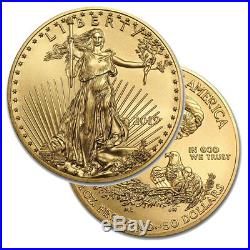 Lot of 4 Gold 2020 US 1 oz American Eagle $50 Gold Coins