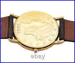 Men's Corum 1882 $20 Gold Coin Wrist Watch