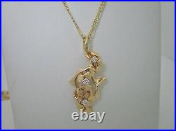 Mens Diamond Nugget Necklace Vintage Natural. 18 ctw 14k Solid Gold 24 N186