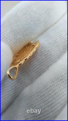 Mexican gold coin K18 K21.6 pendant top from Japan