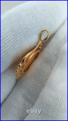 Mexican gold coin K18 K21.6 pendant top from Japan