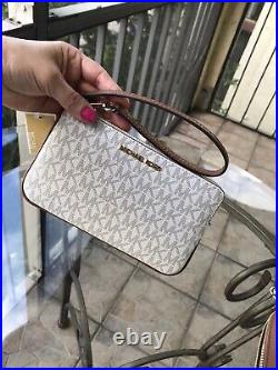 Michael Kors Women Leather Shoulder Tote Handbag Purse Bag+ Wristlet id Wallet