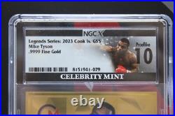 Mike Tyson 2023 Cook Is. 0.5g Solid Gold Legal Tender Trading Coin Proof 10