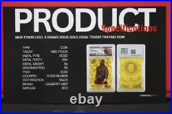 Mike Tyson 2023 Cook Is. 0.5g Solid Gold Legal Tender Trading Coin Proof 10