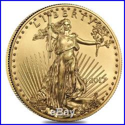 Monster Box of 500 2017 1 oz Gold American Eagle $50 Coin BU 25 Lot, Tube of