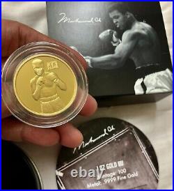 Muhammad Ali 1 OZ PURE SOLID GOLD COIN Boxing Only 100 Minted