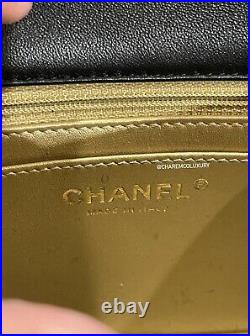 NWT! 21C Chanel Black Square Mini Gold Pearl Crush Ball GHW Flap Bag