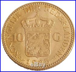 Netherlands 10 Guilder Gold Coin Queen Wilhelmina 1911-1933