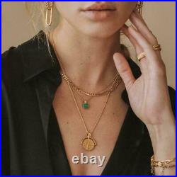 New Missoma Lucy Williams Roman Coin Malachite 3 Necklace Gold Vermeil Set