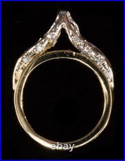 New Solid 14K $5 American Eagle 1/10 oz Coin Bezel Diamonds