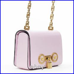 New VERSACE 2018 Tribute Icon pink gold Medusa coin Greca chain crossbody bag