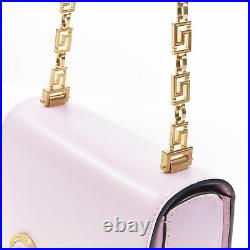 New VERSACE 2018 Tribute Icon pink gold Medusa coin Greca chain crossbody bag